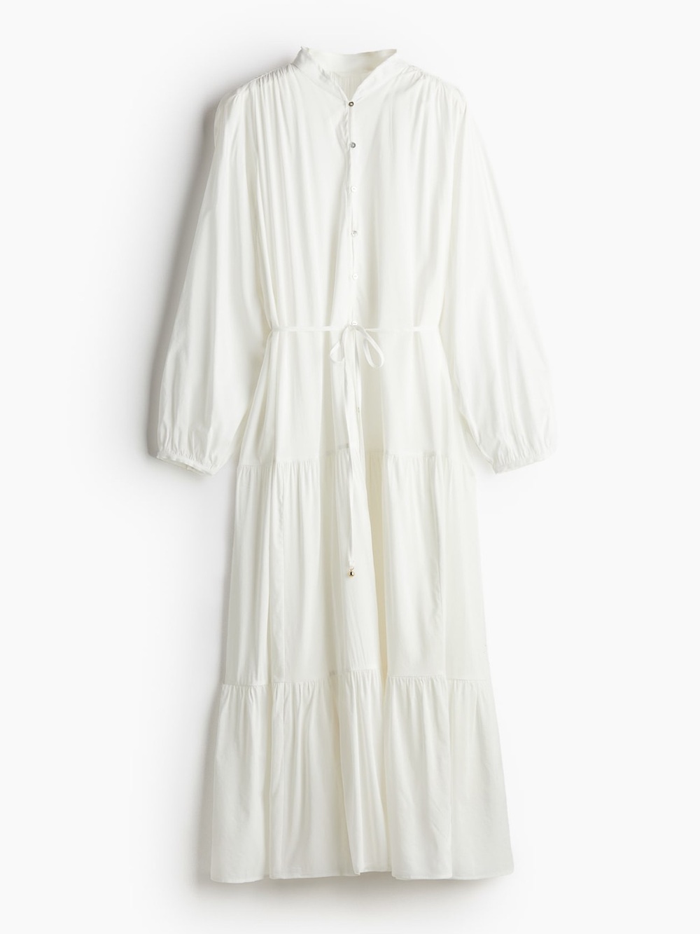 H&M WhiteTiered Maxi Dress